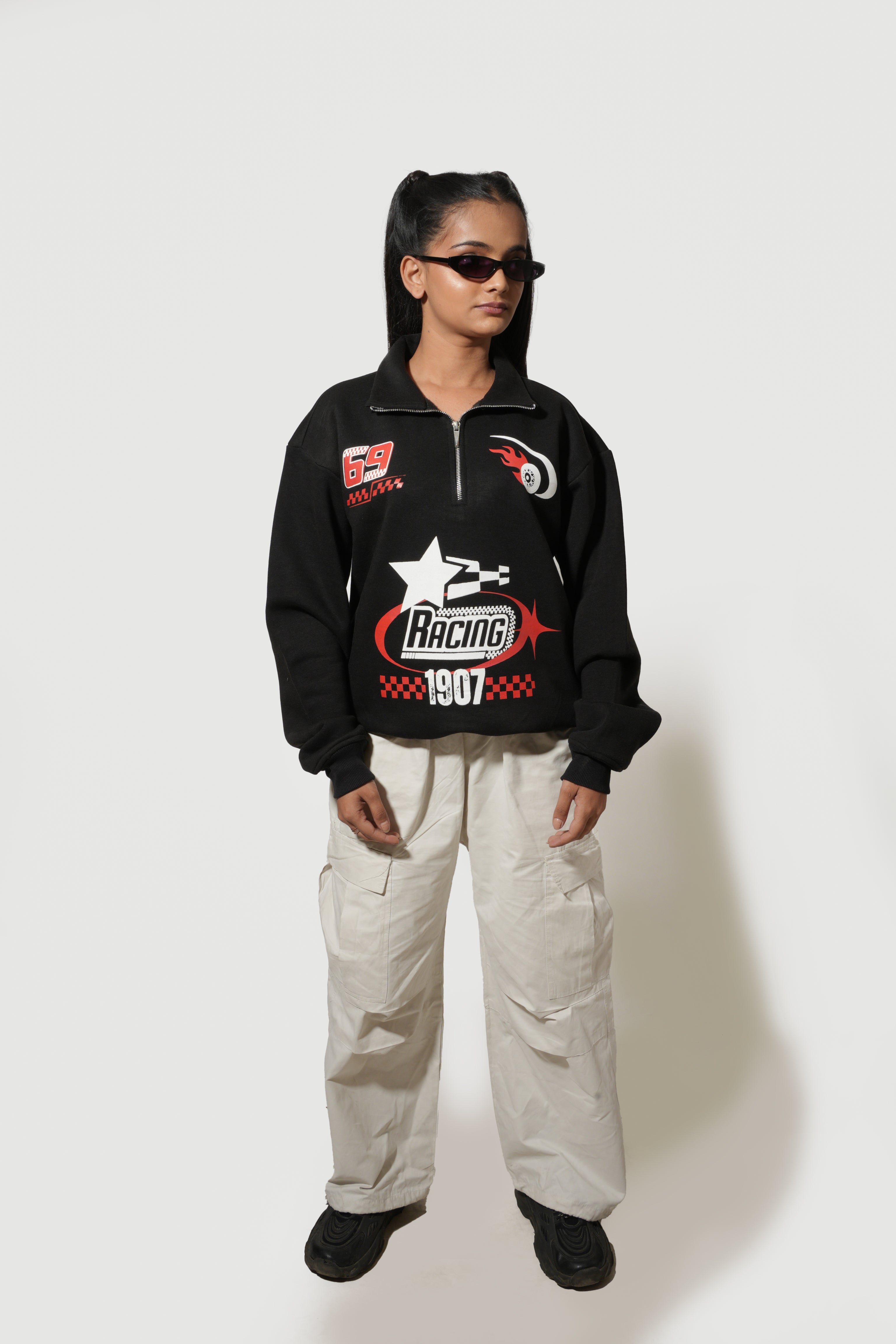 Unisex Half-Zipper Hoodie