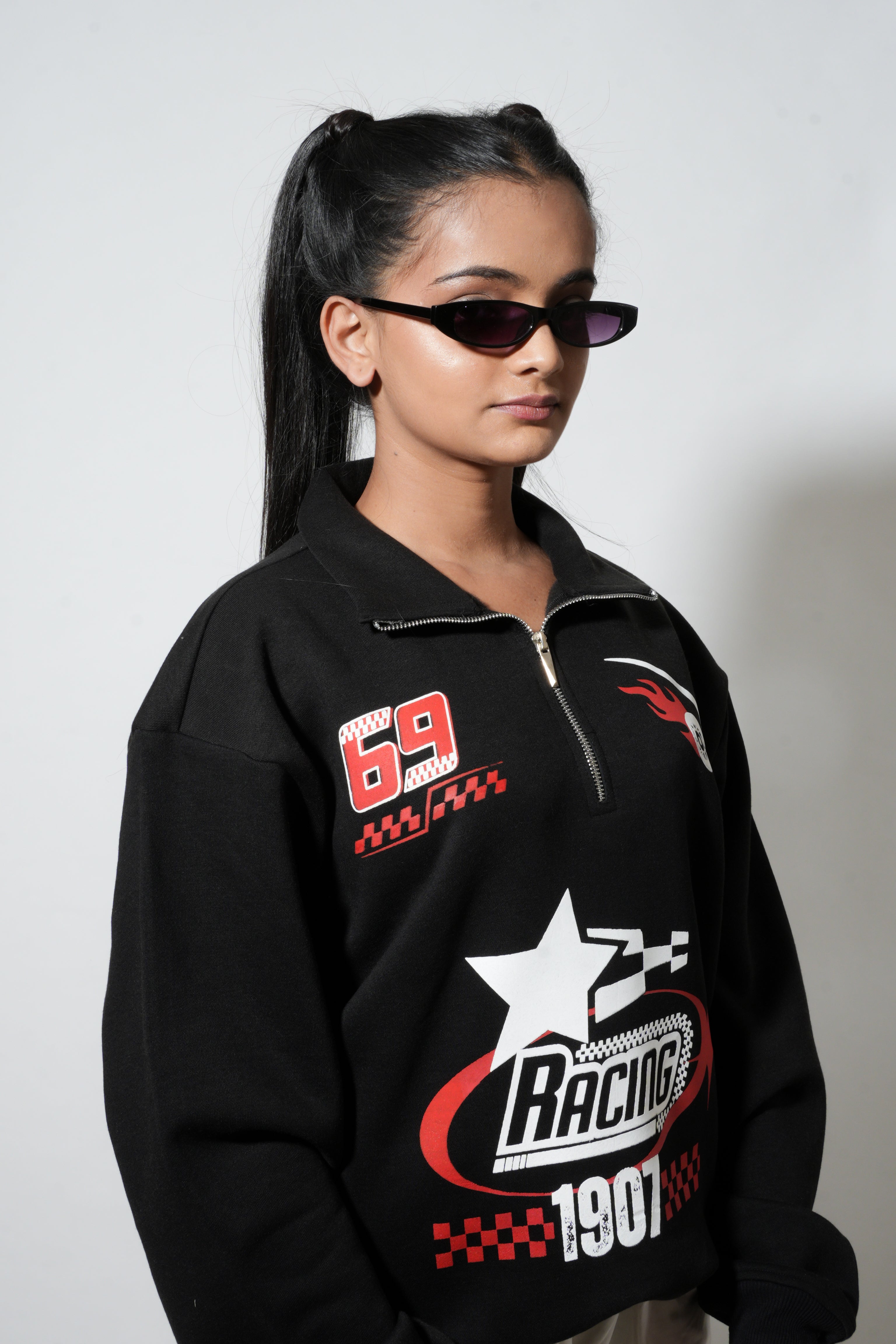Unisex Half-Zipper Hoodie