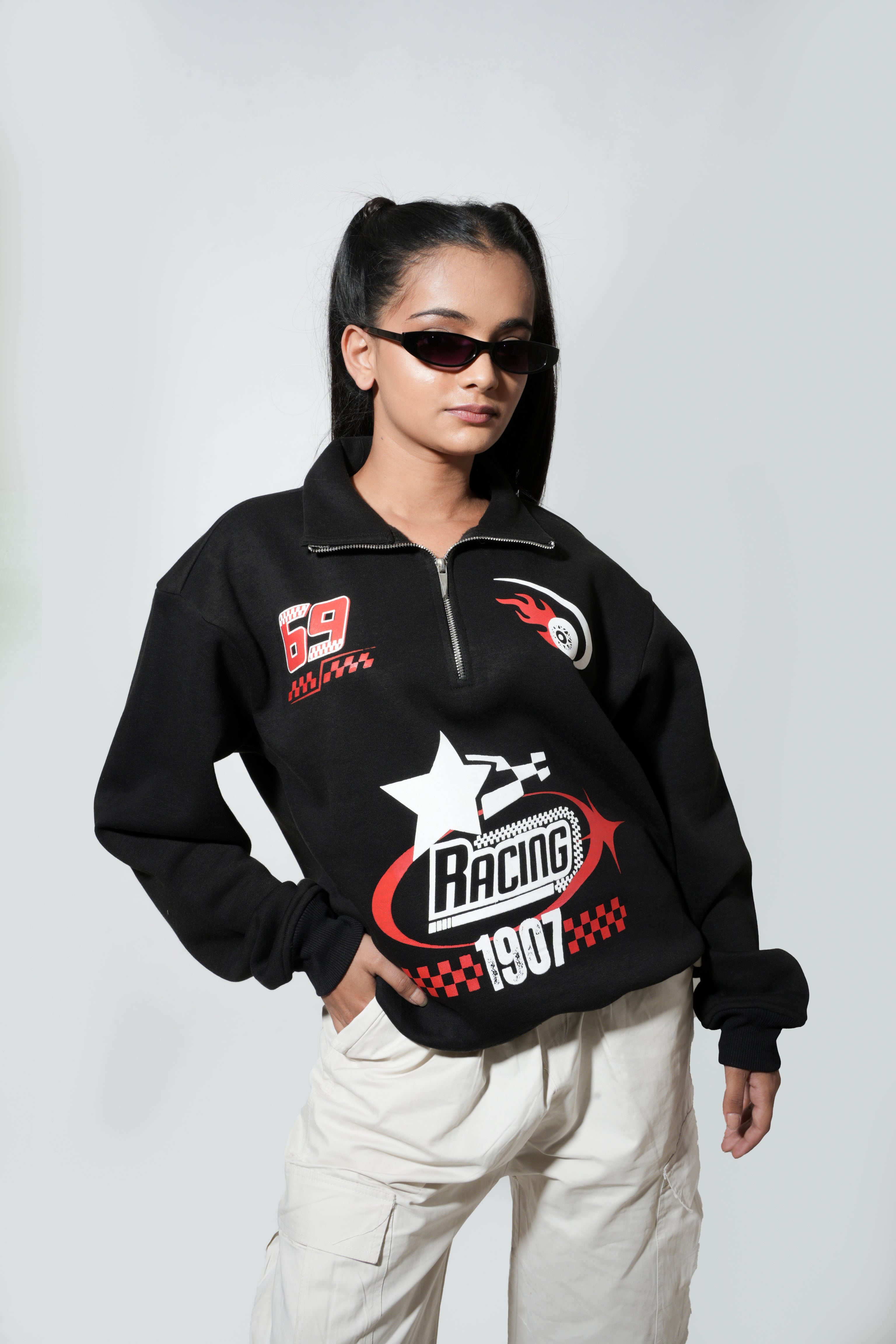 Unisex Half-Zipper Hoodie