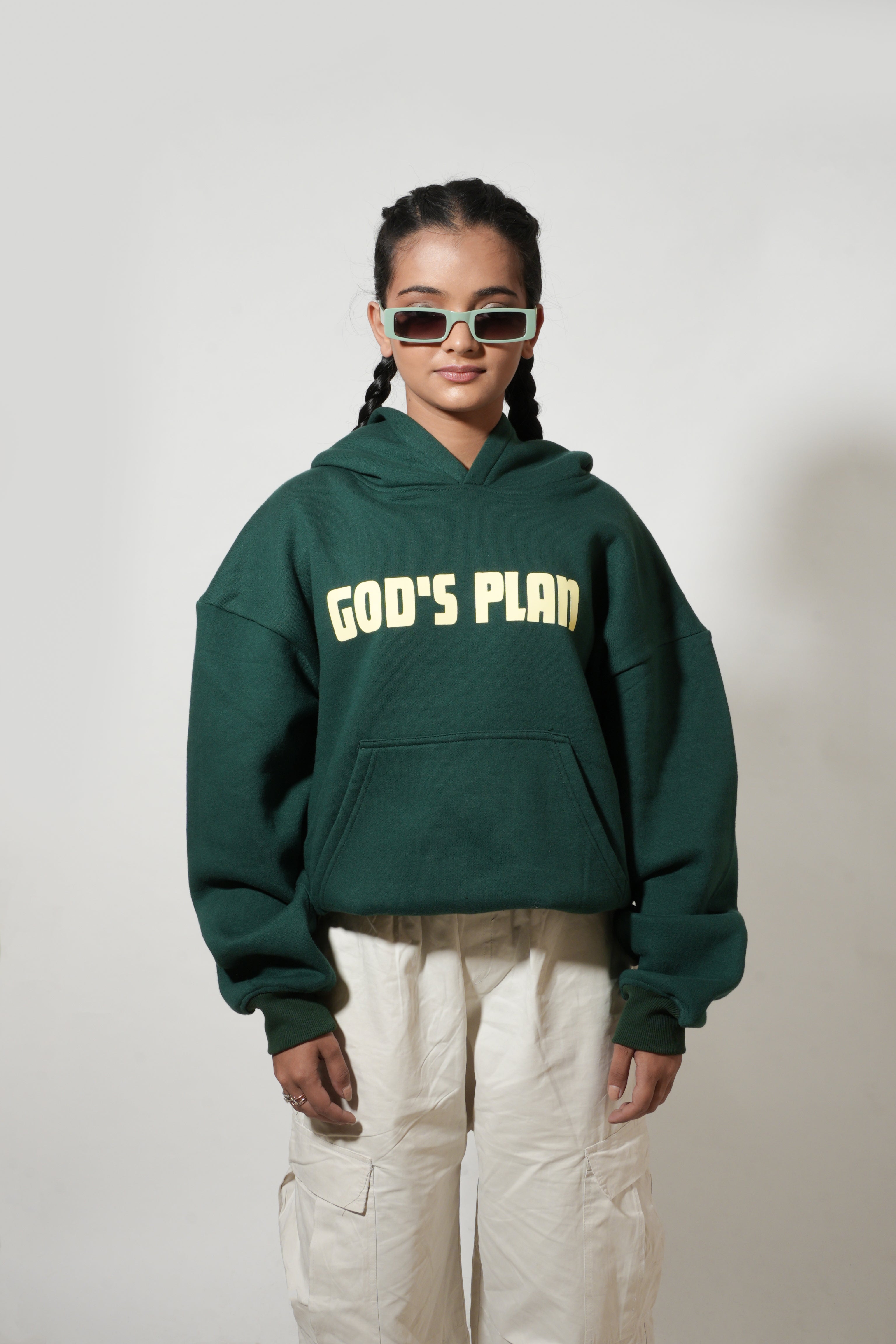 Half-Green Zipper Hoodie