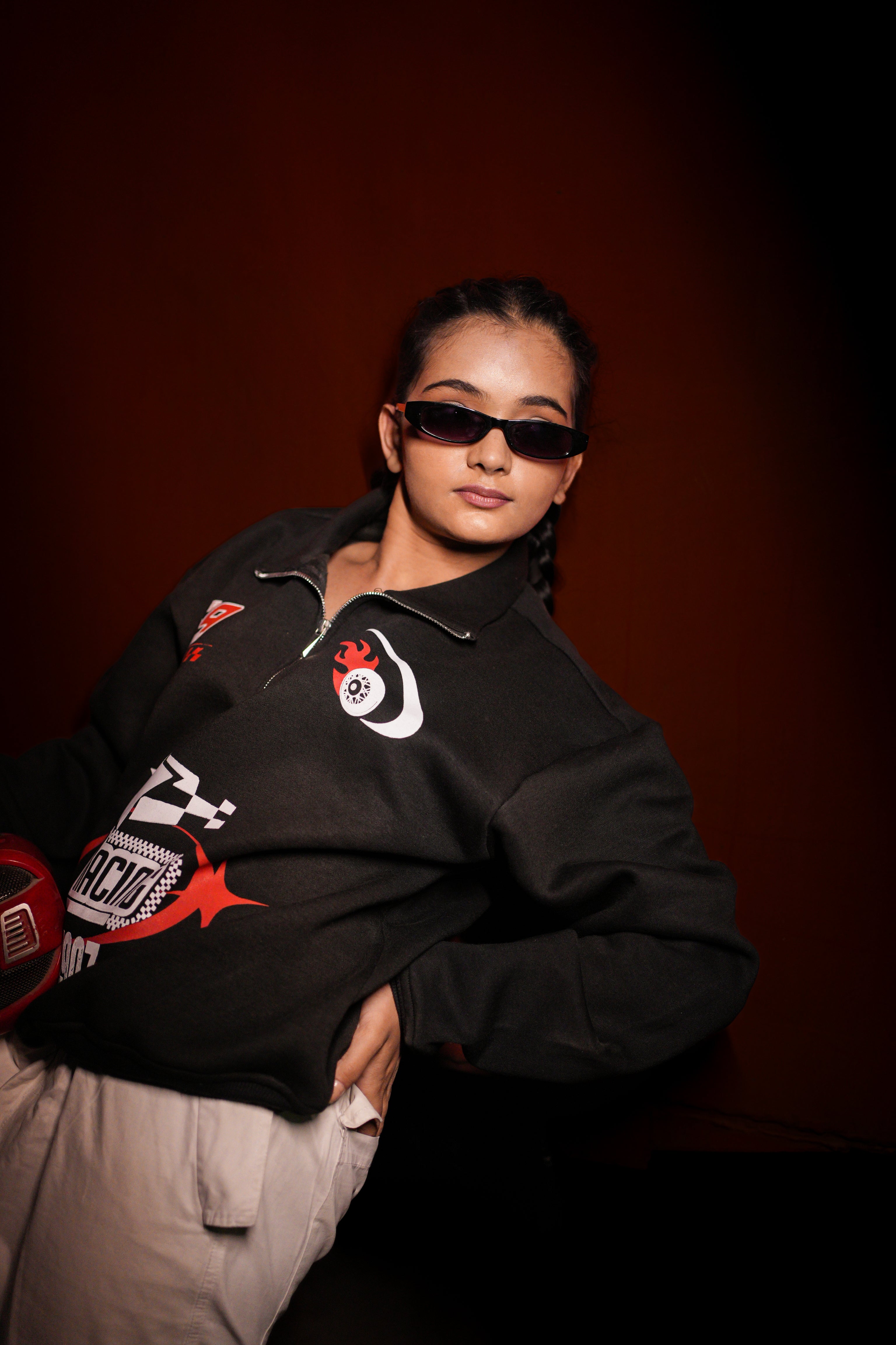 Unisex Half-Zipper Hoodie
