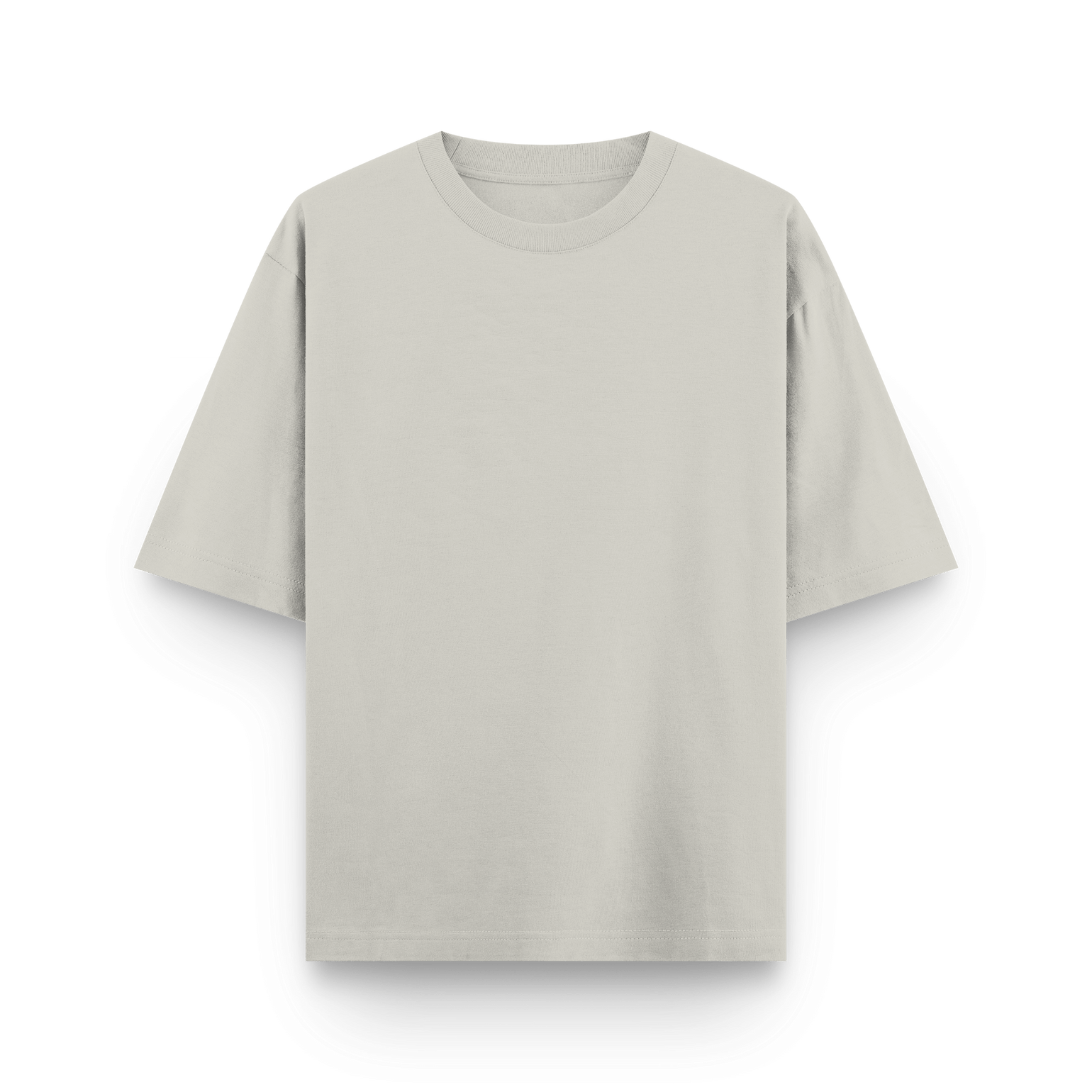Beige Oversized Tee with Minimal Design
