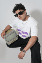 Bold Skull Graphic White T-Shirt with Puff Print