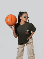 Olive Green "Groovy Vibes" T-Shirt