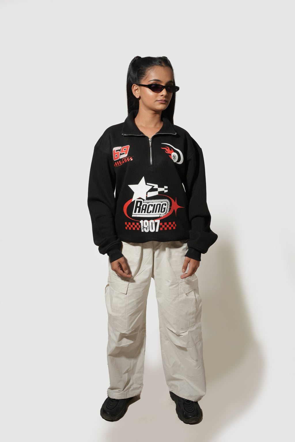 Unisex Half-Zipper Hoodie