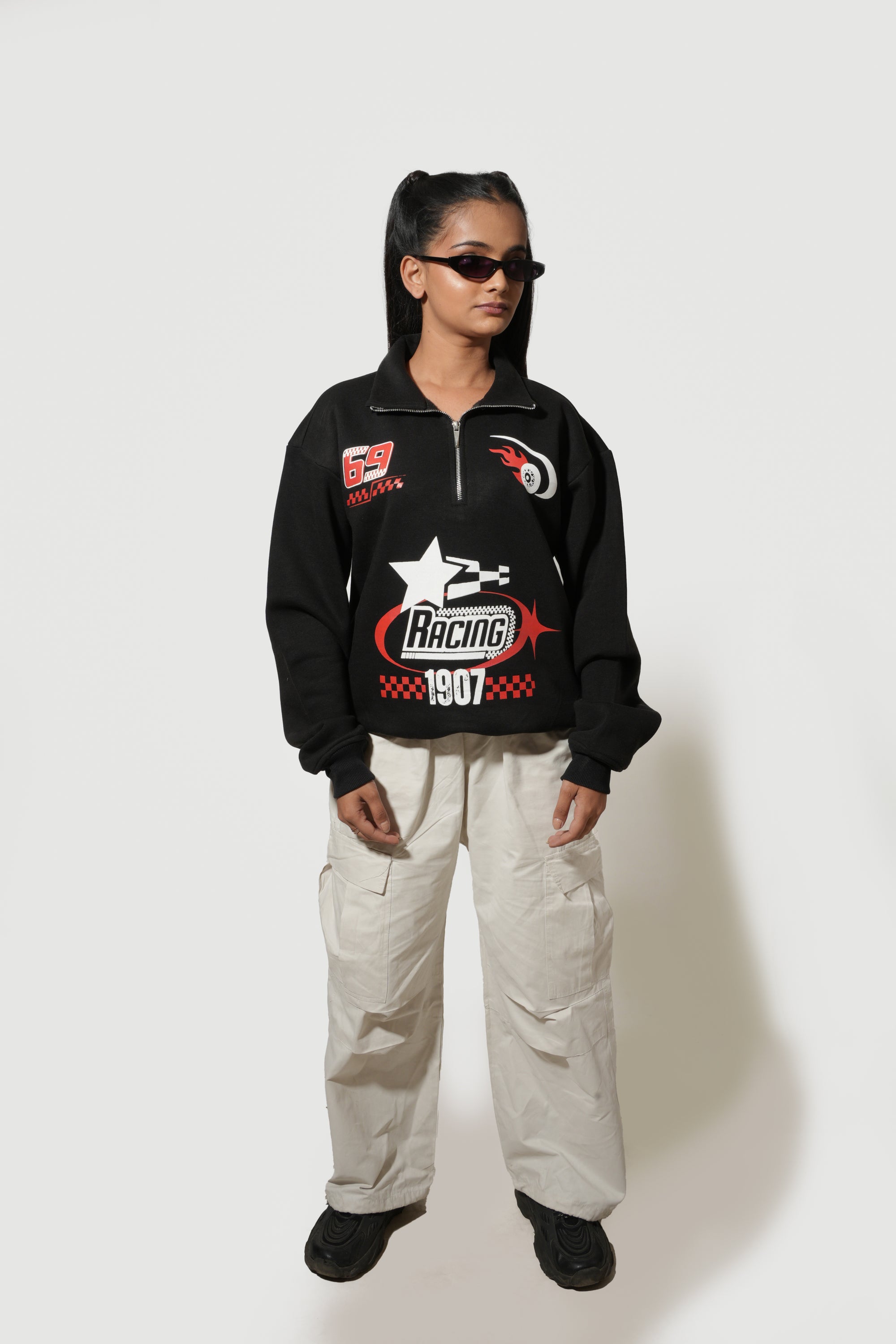 Unisex Half-Zipper Hoodie