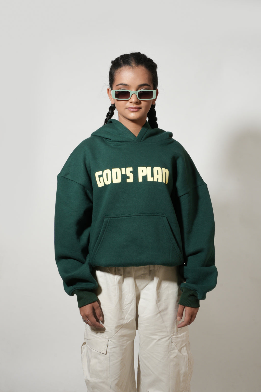 Half-Green Zipper Hoodie