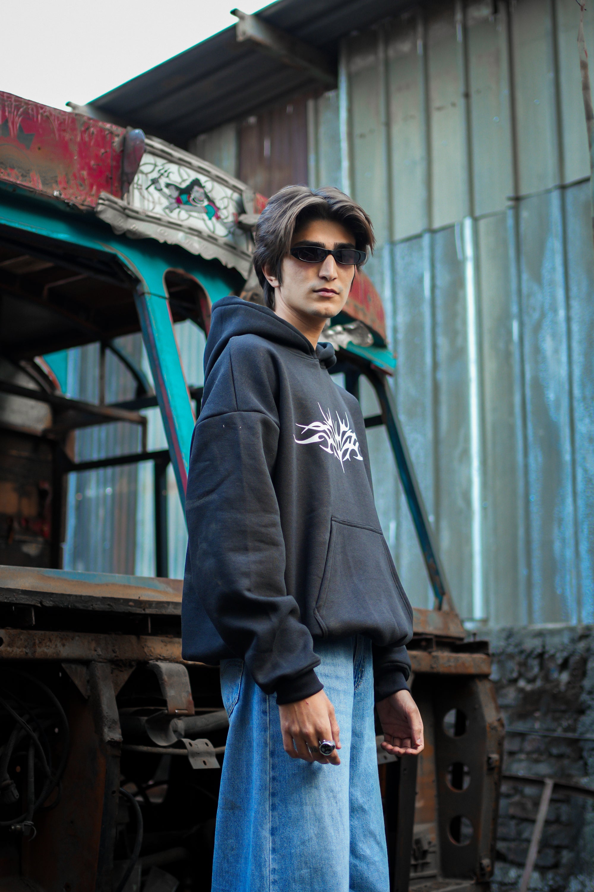 Oversized Black Hoodie