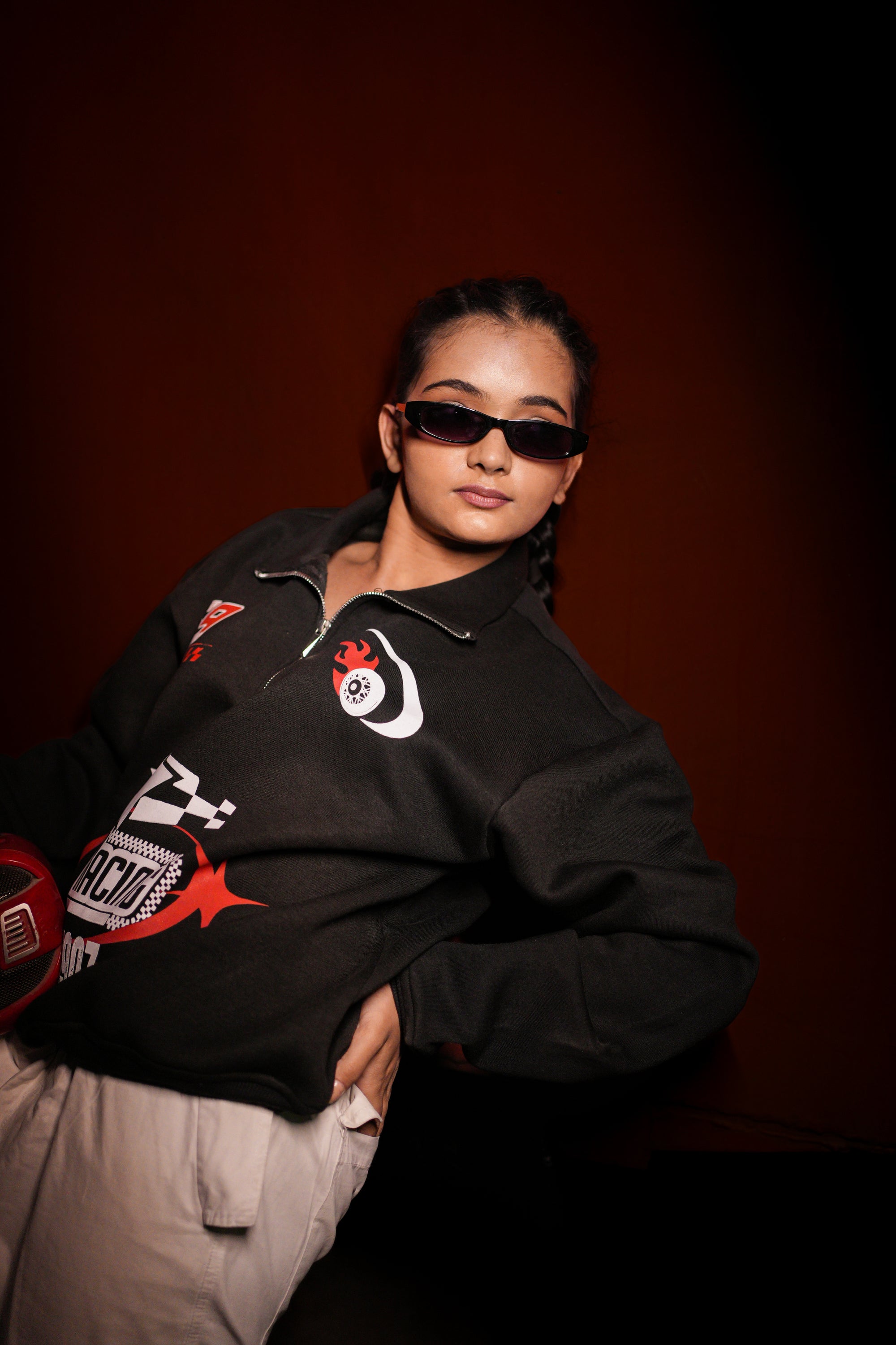 Unisex Half-Zipper Hoodie