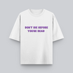 Bold Skull Graphic White T-Shirt with Puff Print